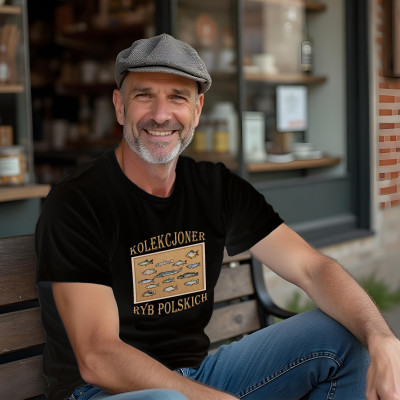 Koszulka z Nadrukiem | Kolekcjoner Ryb Polskich – Wędkarstwo i Hobby Wędkarza