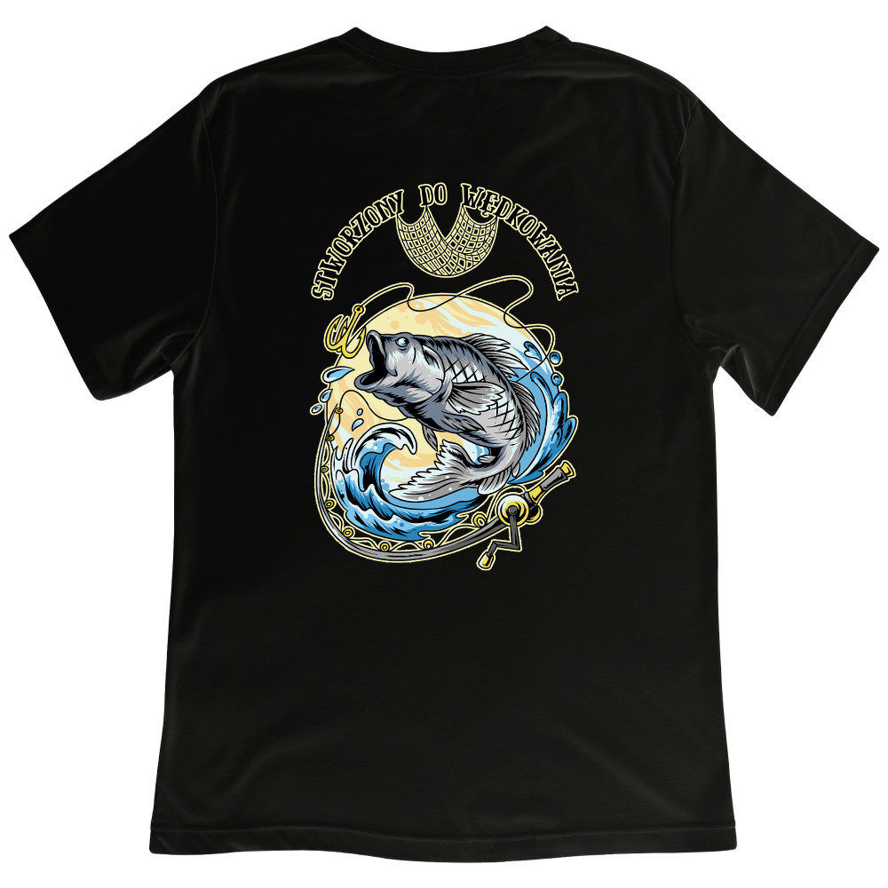 Koszulka z Nadrukiem Karp | Stworzony Do Wędkowania – Ryby i Hobby Wędkarza