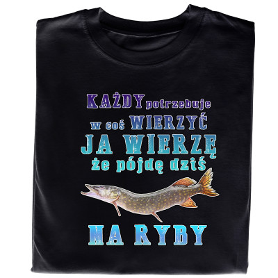 Koszulka z Nadrukiem Szczupak | Pójdę Dziś Na Ryby – Wędkarstwo i Hobby