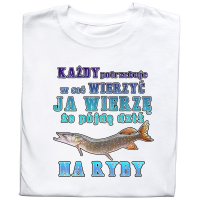 Koszulka z Nadrukiem Szczupak | Pójdę Dziś Na Ryby – Wędkarstwo i Hobby