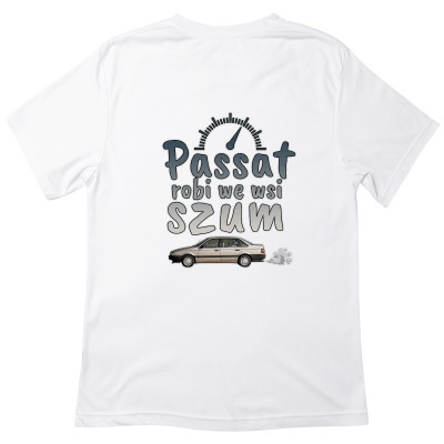 Koszulka z Nadrukiem Passat | Robi We Wsi Szum – Samochody i Hobby