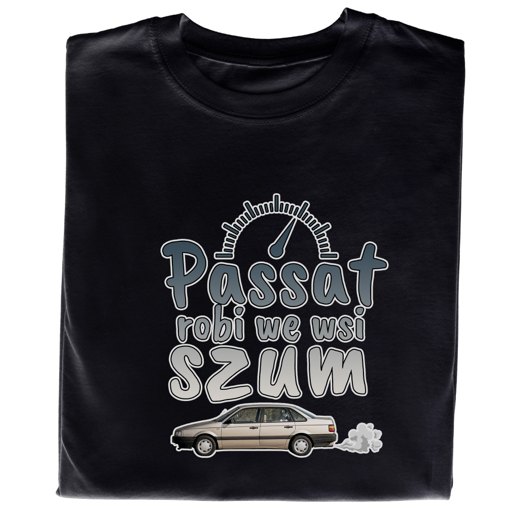Koszulka z Nadrukiem Passat | Robi We Wsi Szum – Samochody i Hobby