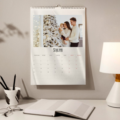 Kalendarz Ścienny A3 z Twoimi Zdjęciami | Personalizowany, Gruby Papier 300g