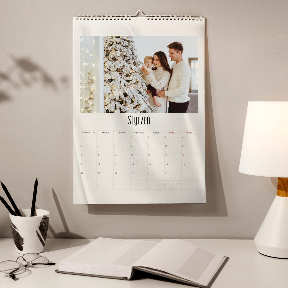 Kalendarz Ścienny A3 z Twoimi Zdjęciami | Personalizowany, Gruby Papier 300g