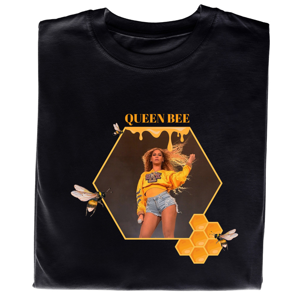 Koszulka z Nadrukiem Beyoncé | Pop Muzyka Queen Bee Slay