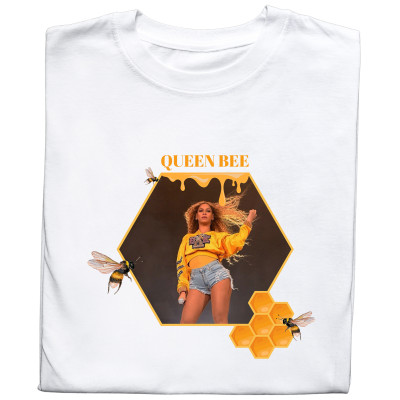 Koszulka z Nadrukiem Beyoncé | Pop Muzyka Queen Bee Slay