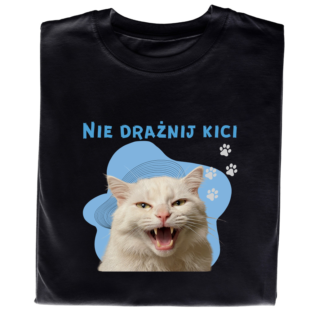 Koszulka z Nadrukiem Kot | Śmieszny Meme – Nie Drażnij Kici