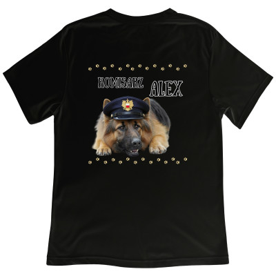 Koszulka z Nadrukiem Komisarz Alex | Śmieszna Koszulka z Psem