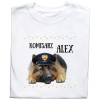 Koszulka z Nadrukiem Komisarz Alex | Śmieszna Koszulka z Psem