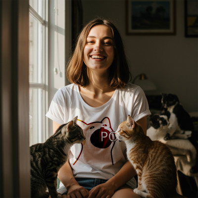 Koszulka z Nadrukiem Śmieszny Kot | Meme Cat Pop Dank