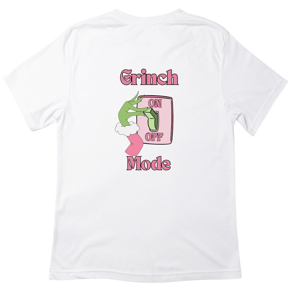 Koszulka z Nadrukiem Grinch Mode On | Świąteczny Prezent na Gwiazdkę