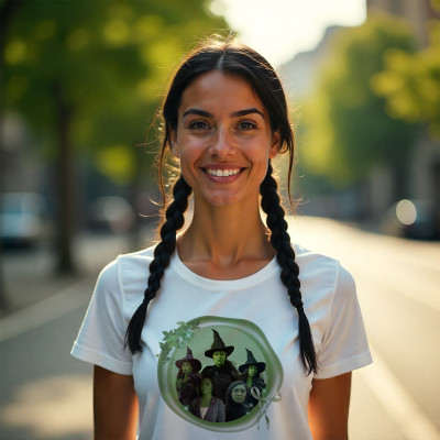 Koszulka z Nadrukiem Wicked | Elphaba – Cynthia Erivo, Film i Pop