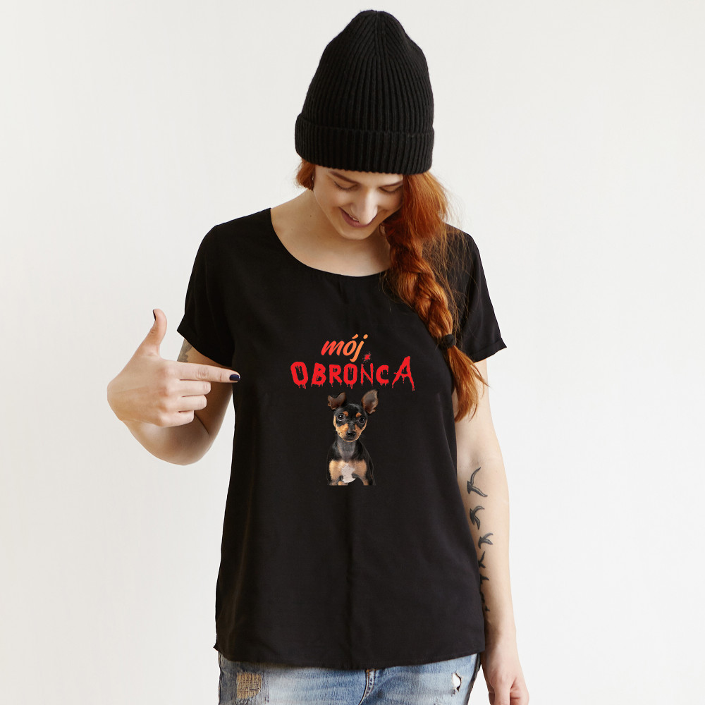 Koszulka z Nadrukiem Mój Obrońca | Zdjęcie Twojego Psa