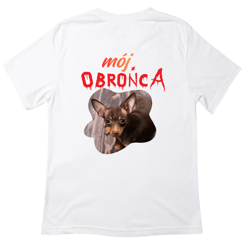 Koszulka z Nadrukiem Mój Obrońca | Personalizowane Zdjęcie Twojego Psa