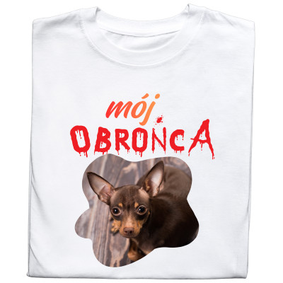 Koszulka z Nadrukiem Mój Obrońca | Personalizowane Zdjęcie Twojego Psa