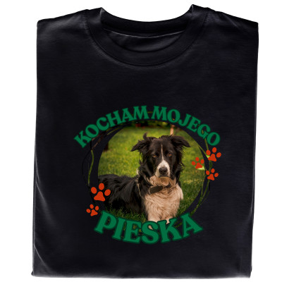 Koszulka z Nadrukiem Mój Obrońca | Personalizowane Zdjęcie Twojego Psa