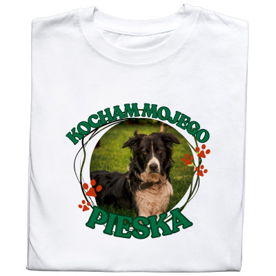 Koszulka z Nadrukiem Mój Obrońca | Personalizowane Zdjęcie Twojego Psa