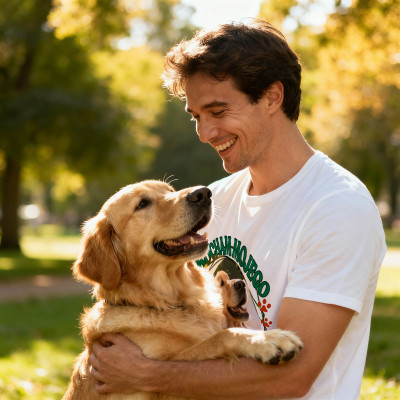 Koszulka z Nadrukiem Mój Obrońca | Personalizowane Zdjęcie Twojego Psa