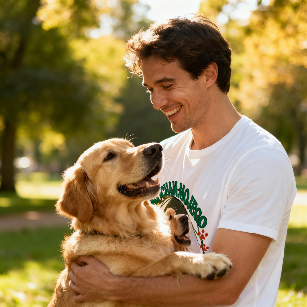 Koszulka z Nadrukiem Mój Obrońca | Personalizowane Zdjęcie Twojego Psa