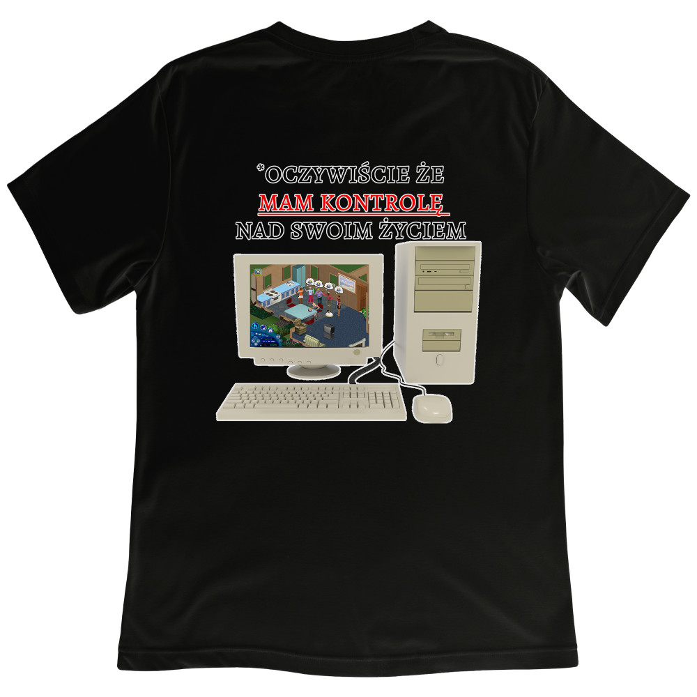 Koszulka z Nadrukiem Sims | Mem „Mam Kontrolę Nad Swoim Życiem” – Gra