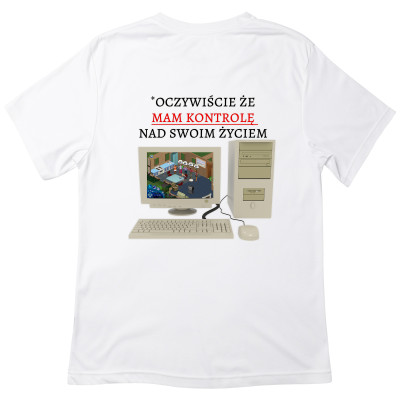 Koszulka z Nadrukiem Sims | Mem „Mam Kontrolę Nad Swoim Życiem” – Gra