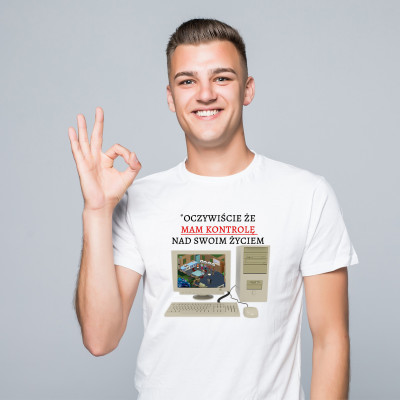 Koszulka z Nadrukiem Sims | Mem „Mam Kontrolę Nad Swoim Życiem” – Gra