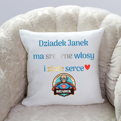 Poduszka dla Dziadka z imieniem – Super pomysł na prezent!