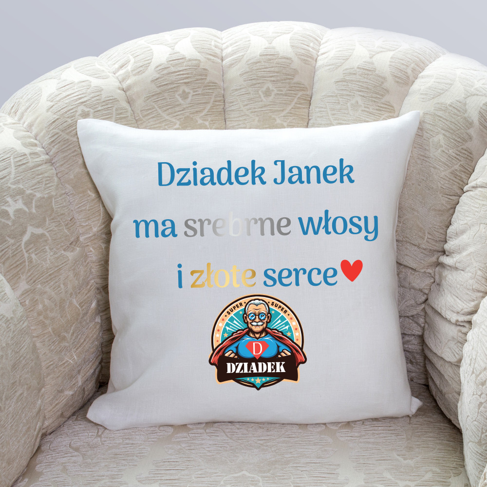 Poduszka dla Dziadka z imieniem – Super pomysł na prezent!