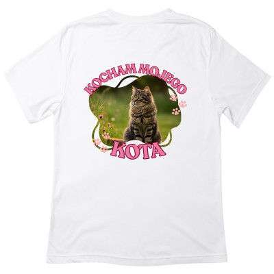 Koszulka z Nadrukiem – Zdjęcie Twojego Kota | „Kocham Mojego Kota”