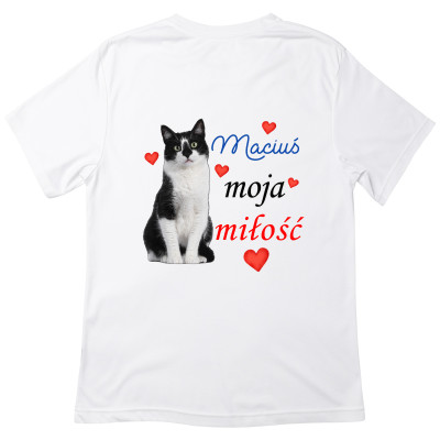 Koszulka z Nadrukiem – Zdjęcie Twojego Kota „Moja Miłość”