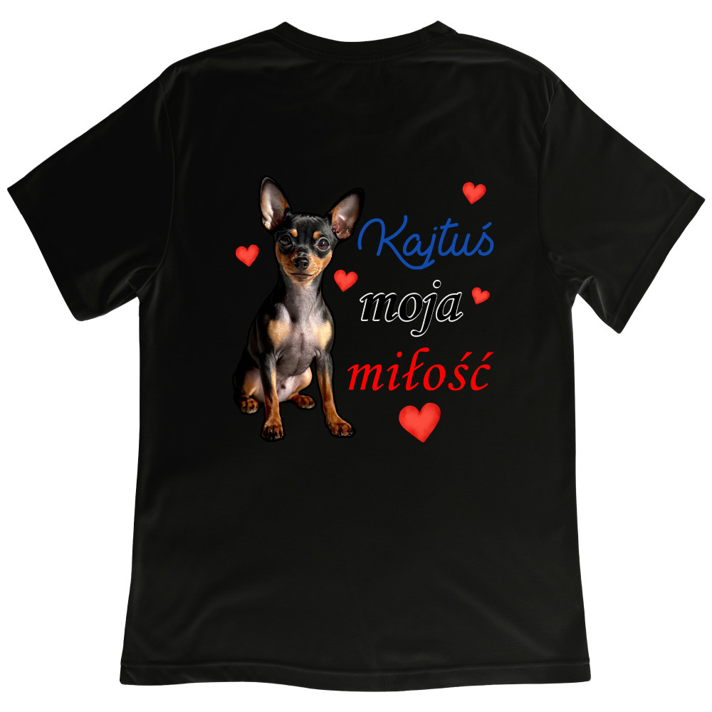 Koszulka z Nadrukiem – Zdjęcie Twojego Psa „Moja Miłość” | Dla Miłośników Psów