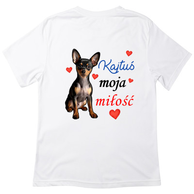 Koszulka z Nadrukiem – Zdjęcie Twojego Psa „Moja Miłość” | Dla Miłośników Psów