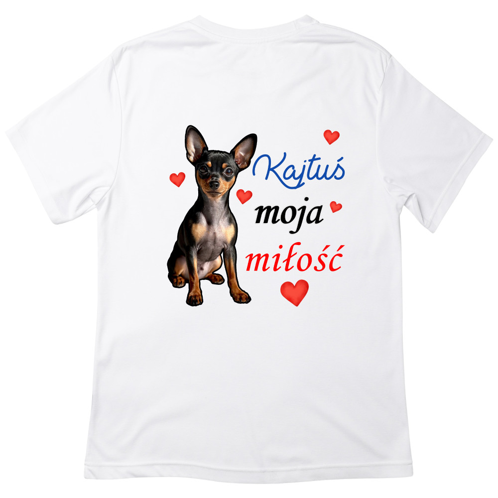 Koszulka z Nadrukiem – Zdjęcie Twojego Psa „Moja Miłość” | Dla Miłośników Psów