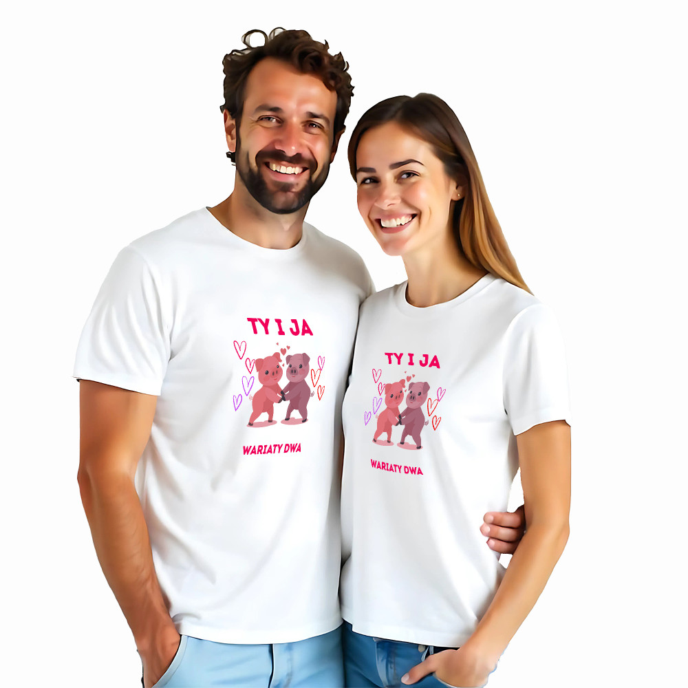 Koszulki dla Par „Ty i Ja – Dwa Wariaty” | Idealny Prezent z Charakterem