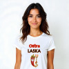 Koszulka z Nadrukiem „Ostra Laska” – Śmieszny Prezent na Walentynki i Urodziny