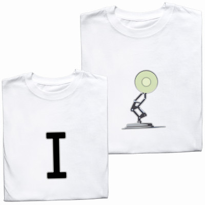 Koszulki dla Par – Lampa i Litera (Inspiracja Stylem Pixar) – Kreatywny Pomysł na Prezent