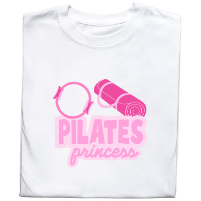 Koszulka z Nadrukiem „Pilates Princess” – Idealny Prezent dla Fanki Pilatesu i Aktywnego Stylu Życia