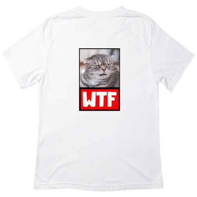 Koszulka z Nadrukiem „Kot WTF Meme” – Śmieszna Grafika, Idealny Prezent