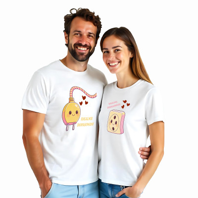 Koszulki dla Par „Idealnie Dopasowani” – Wyjątkowy Prezent na Rocznicę i Urodziny