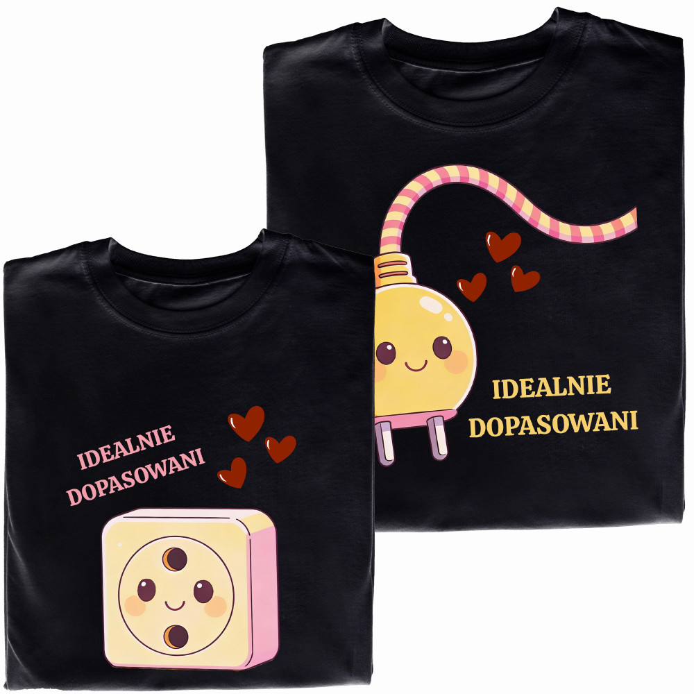 Koszulki dla Par „Idealnie Dopasowani” – Wyjątkowy Prezent na Rocznicę i Urodziny