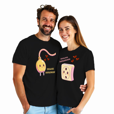 Koszulki dla Par „Idealnie Dopasowani” – Wyjątkowy Prezent na Rocznicę i Urodziny