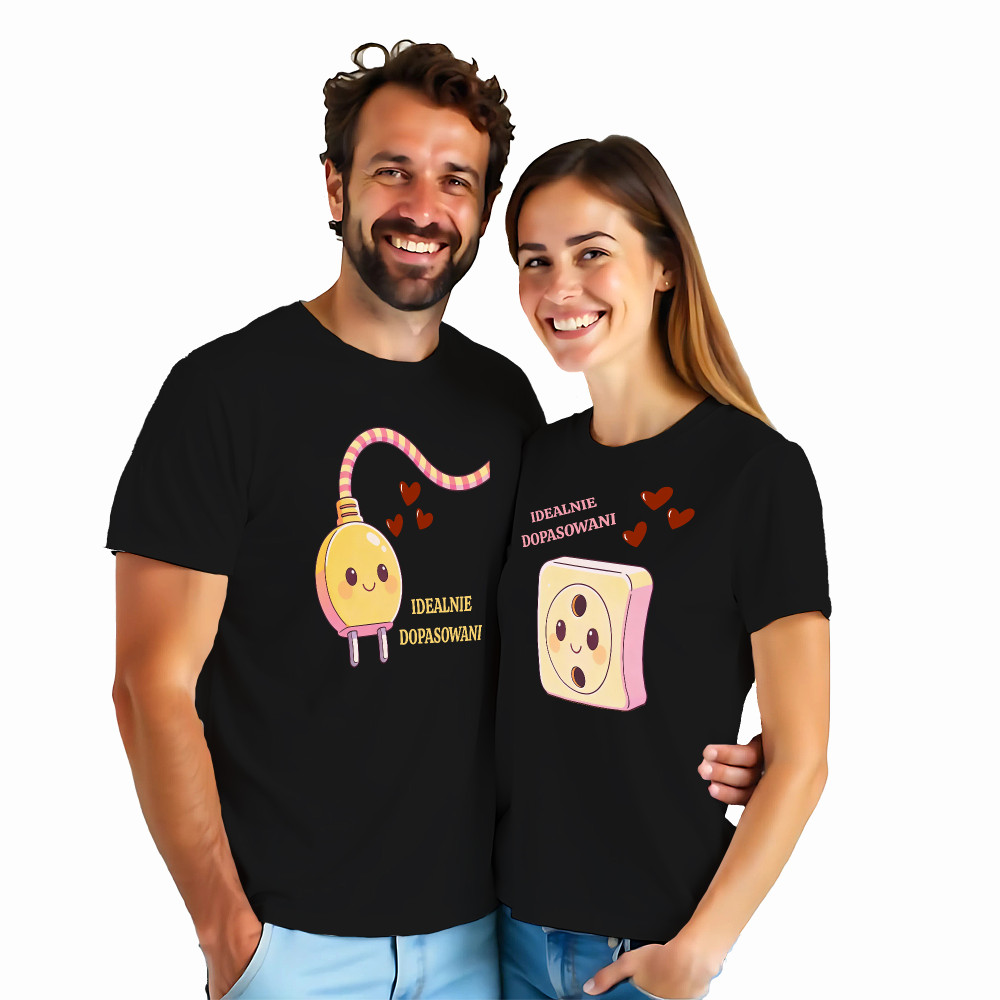 Koszulki dla Par „Idealnie Dopasowani” – Wyjątkowy Prezent na Rocznicę i Urodziny