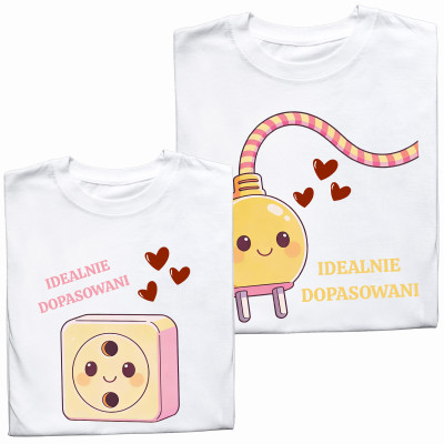 Koszulki dla Par „Idealnie Dopasowani” – Wyjątkowy Prezent na Rocznicę i Urodziny