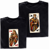 Koszulki dla Par – „Queen & King” Karty – Stylowy Prezent dla Zakochanych