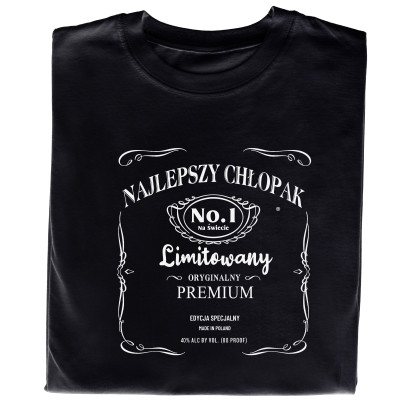 Koszulka z Nadrukiem „Najlepszy Chłopak – Whiskey” – Idealny Prezent dla Chłopaka