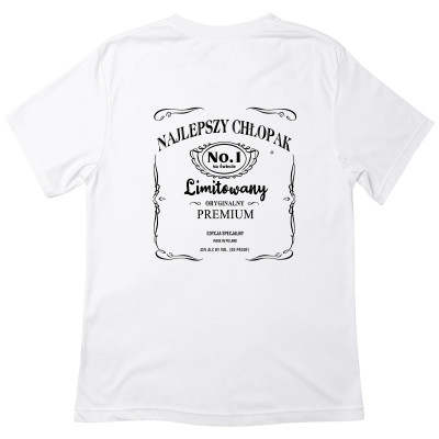 Koszulka z Nadrukiem „Najlepszy Chłopak – Whiskey” – Idealny Prezent dla Chłopaka