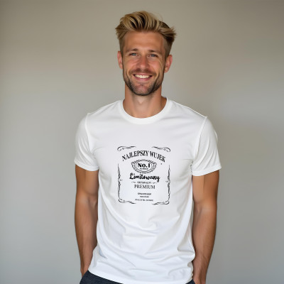 Koszulka z Nadrukiem „Najlepszy Wujek – Whiskey” – Limitowany Prezent dla Wujka