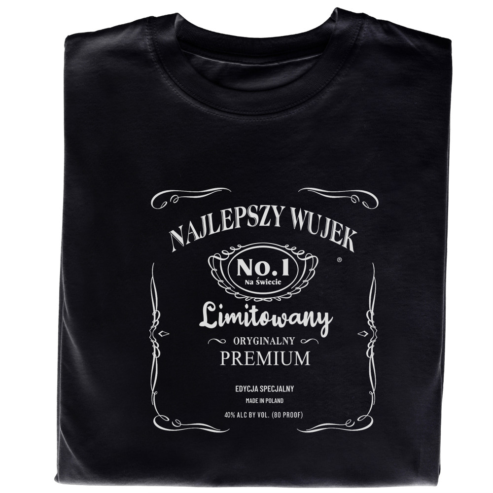Koszulka z Nadrukiem „Najlepszy Wujek – Whiskey” – Limitowany Prezent dla Wujka