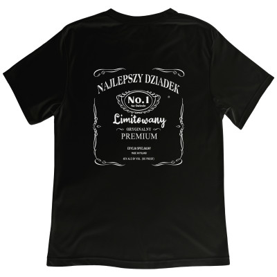 Koszulka z Nadrukiem „Dla Najlepszego Dziadka – Whiskey” – Śmieszny Prezent