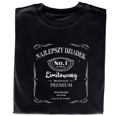 Koszulka z Nadrukiem „Dla Najlepszego Dziadka – Whiskey” – Śmieszny Prezent